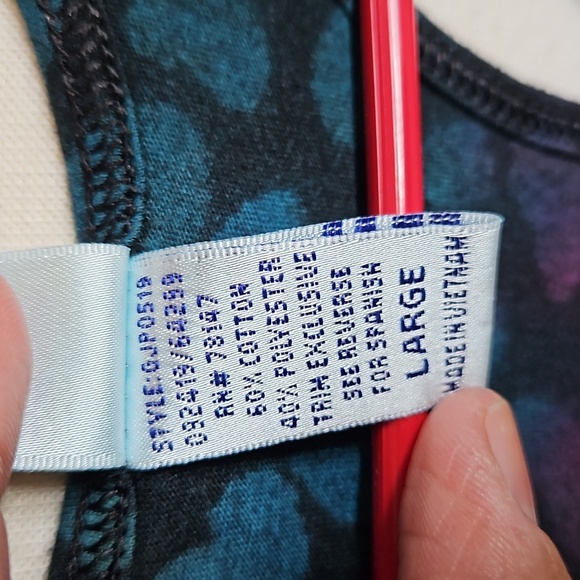 Big Girls Multicolor Cheetah Racerback Tank Top (L) - Picture 4 of 5